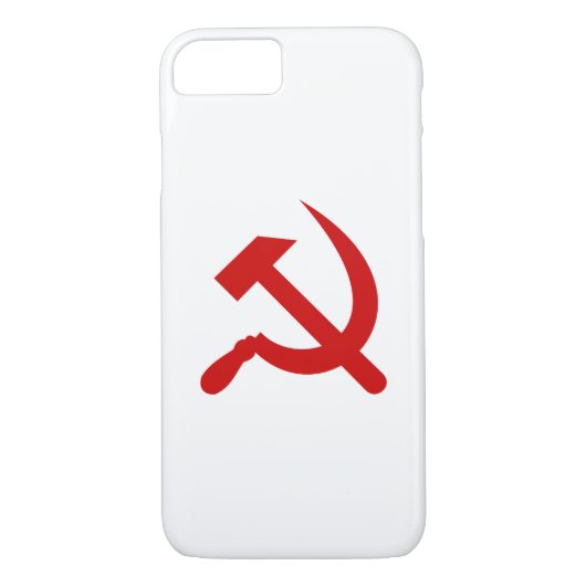 Rode communistische hamer en sikkelsymbool Case-Mate iPhone case (Achterkant)