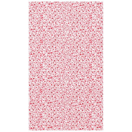 Rode Confetti Harten Patroon Tafelkleed (Voorkant)
