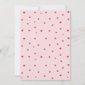 Rode Coquette Bow Valentijns's 1e verjaardagsfeest Kaart (Achterkant)