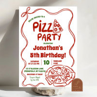 Rode Coquette Pizza Party Kids Verjaardag