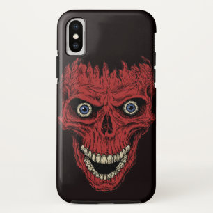 Rode Crackhead Schedel iPhone X Hoesje