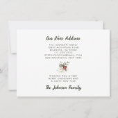 Rode Cranberries Kerstmis Groen Nieuw Huis Aankondiging (Achterkant)