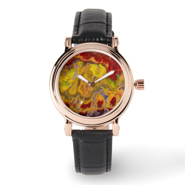 Rode Crayola Jasper Horloge (Voorkant)