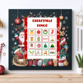 Rode Creatieve Kerstmis Bingo Jigsaw Puzzel