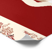 Rode Crème Anand Karaj Sikh Bruiloft Welkomstbord Poster (Hoek)