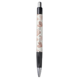 Rode Crème Harten Liefde Pen