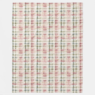 Rode Crème Plaid Strepen Verjaardag Fleece Deken