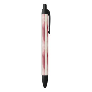 Rode Crème Strepen Zwarte Inkt Pen