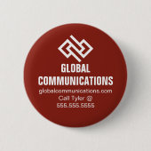 Rode Cyber Technologie Computerbedrijf Custom Ronde Button 5,7 Cm (Voorkant)