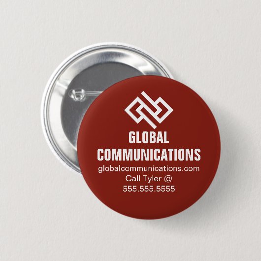 Rode Cyber Technologie Computerbedrijf Custom Ronde Button 5,7 Cm (Voorkant /achterkant)
