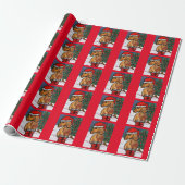 Rode Dachshond Cadeaupapier (Uitgerold)