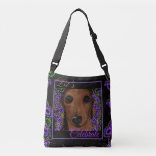 Rode Dachshond    Crossbody Tas