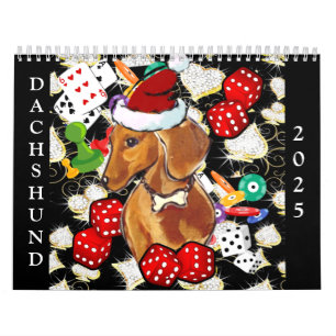 Rode Dachshond Kalender