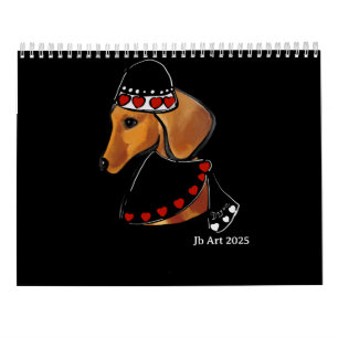 Rode Dachshond Kalender