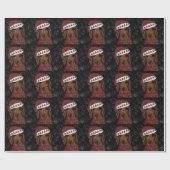 Rode Dachshund Cadeaupapier (Vlak)