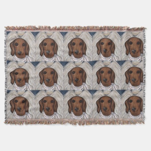 Rode Dachshund Deken (Voorkant)