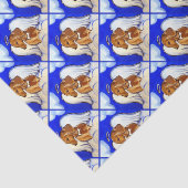 Rode Dachshund Engel Tissuepapier (Detail)