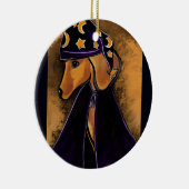 Rode dachshund keramisch ornament (Rechts)