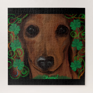 Rode Dachshund Legpuzzel