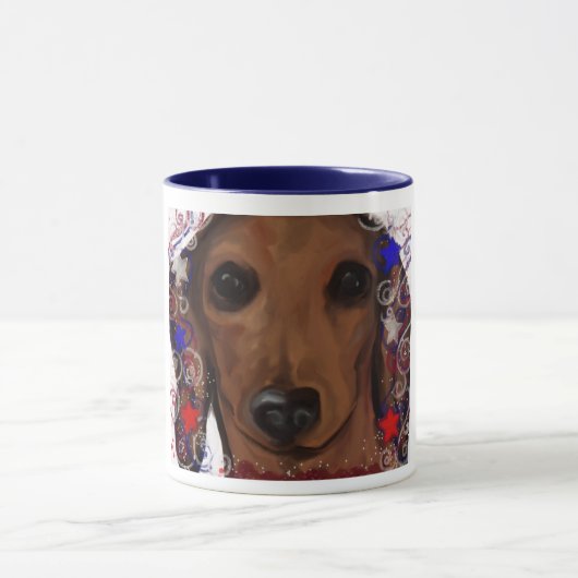 Rode Dachshund Mok (Midden)