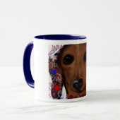 Rode Dachshund Mok (Voorkant links)