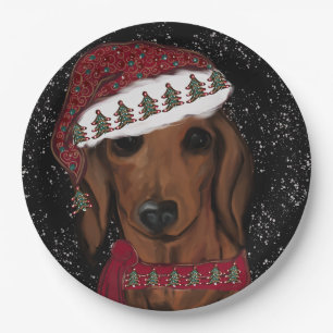 Rode Dachshund Papieren Bordje