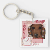 Rode Dachshund Sleutelhanger (voorkant)