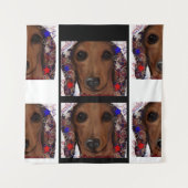 Rode Dachshund Wandkleed (Voorkant)