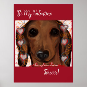 RODE DACHSUND POSTER