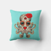 Rode Dag van de dode Baby octopus Kussen (Achterkant)