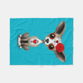 Rode Dag van de dode suikerschedel Chihuahua Puppy Fleece Deken (Voorkant (Horizontaal))