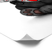 Rode Dag van de Dode Suikerschedel Panda op White Poster (Hoek)