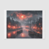 Rode dageraad over de Amsterdamse grachten Tissuepapier (Voorkant)