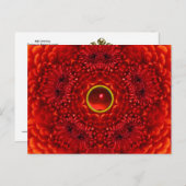 RODE DAHLIA EN RUBY EDELSTEEN Bloemen Briefkaart (Voorkant / Achterkant)