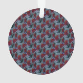 Rode Daisies Acryl Ornament (achterkant)