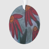 Rode Daisies Acryl Ornament (voorkant)