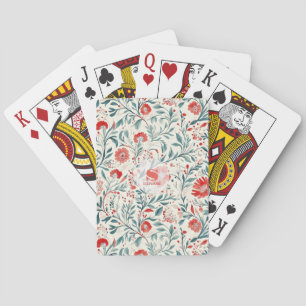 Rode Daisy Bloempatroon - Botanisch Pokerkaarten