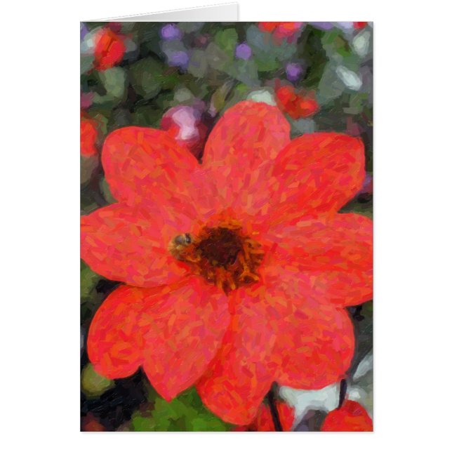 Rode Daisy Note Card (Voorkant)