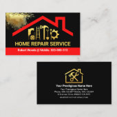 Rode Dak Gouden Verf Splatter Visitekaartje (Voorkant / Achterkant)