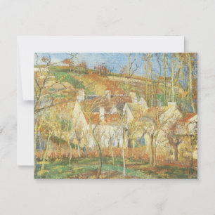 Rode daken, hoek van een dorp, Winter door Pissarr
