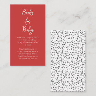 Rode Dalmatische Vlekken Baby shower Boekaanvraag Informatiekaartje