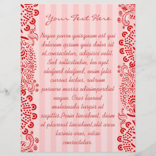Rode Damask Gestreepte Gedraaide Flyer