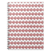 Rode Damast Uitnodiging | Elegante Zwart & Rood