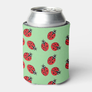 Rode Dame Bug Illustratie Blikjeskoeler