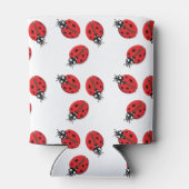 Rode Dame Bug Illustratie Blikjeskoeler (Achterkant)