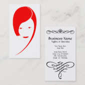 rode dame visitekaartje (Voorkant / Achterkant)