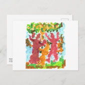 Rode danscijfers briefkaart (Voorkant / Achterkant)