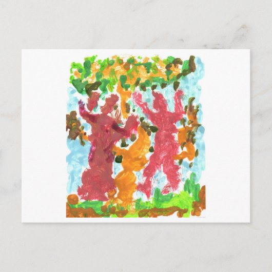 Rode danscijfers briefkaart (Voorkant)