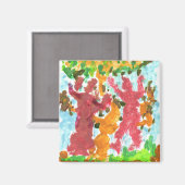 Rode danscijfers magneet (Voorkant / Achterkant)