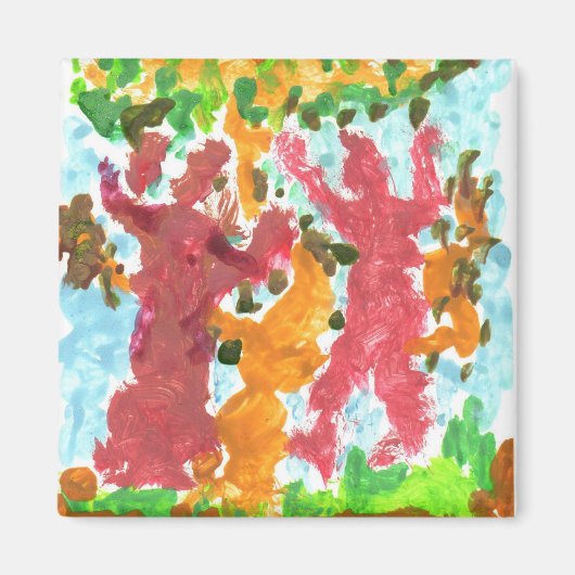 Rode danscijfers magneet (Voorkant)